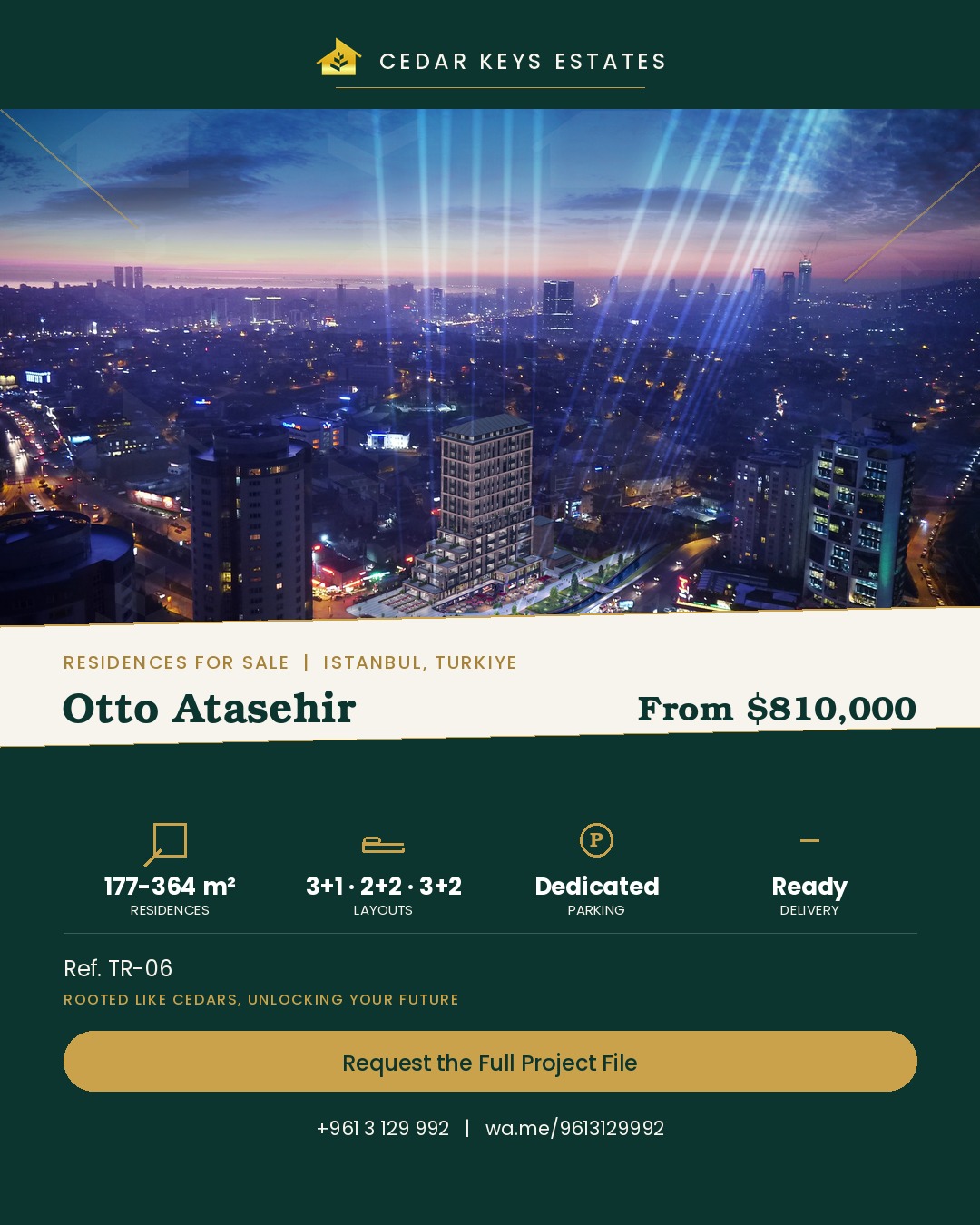 أوتو أتاشهير — مشروع سكني في أتاشهير، إسطنبول، تركيا — صفحة العرض 1 — المرجع TR-06