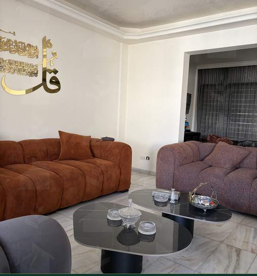 Salon seating on marble flooring, apartment for sale in Zarif, Beirut — Ref. 1195