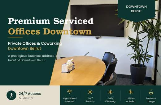 Premium serviced offices for rent in Downtown Beirut — Cedar Keys Estates Ref. 1185