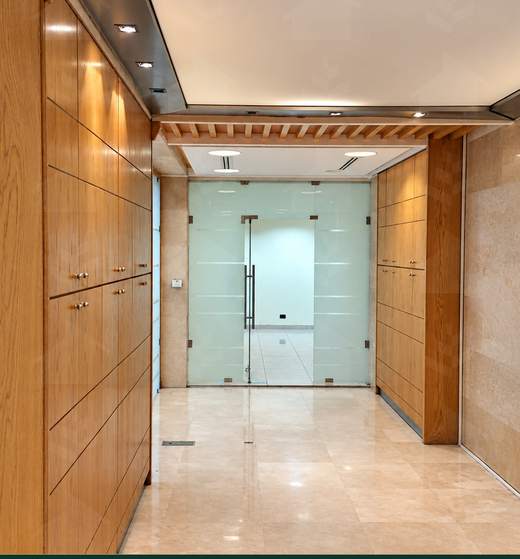 Reception corridor looking through to the glazed entrance doors, Downtown Beirut — Ref. 1192